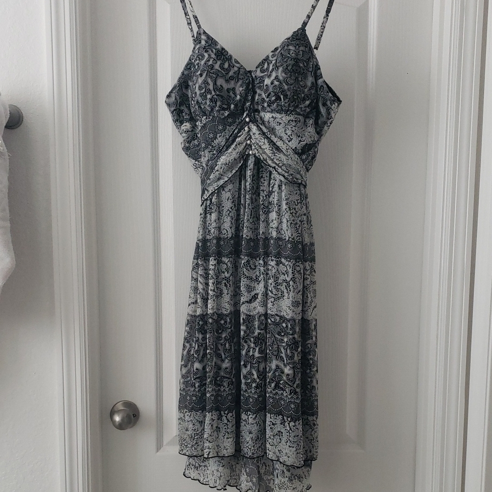 A.P.N.Y. Black and White Midi Dress